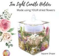 Your Flower Petals in a Resin Tea Light Candle Made Using ...