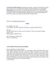 Kiki, please cook some foods for your father if you already arrive at home. Contoh Memo Bahasa Inggris Merupakan Pesan Ringkas