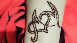 You can now get cute mehndi patterns for your kids to flaunt. A M Heart Cute Couples Mehndi Tatto Design Youtube