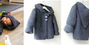 Baby knitting patterns cable knit elizabeth coat free. Hooded Knitted Baby Jacket Free Knitting Pattern