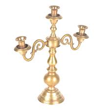 Vintage mcm solid brass candle holder/base. Brass Candle Stand