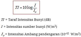 Seorang anak berada pada jarak 100 m dari sebuah sumber bunyi yang berdaya 12 56 watt. Taraf Intensitas Bunyi Syaiflash Com
