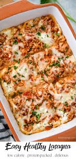 The Best Easy Healthy Lasagna Is So Good And Packed With Protein Recipe Healthy Lasagna Recipes Easy Lasagna Recipe Healthy Lasagna