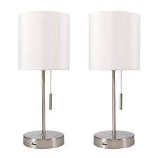 Deeplite Usb Table Lamp Bedside Nightstand Lamp With Usb Port Modern Desk Lamp Ambient Light For Bed Nightstand Lamp Silver Bedside Lamps Bedside Night Stands