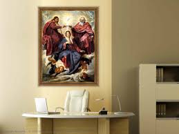 Pintura de diego rodríguez de silva y velázquez (oc); Coronacion De La Virgen 1644 De Diego Velazquez 1599 1660 Spain Grabados De Calidad Del Museo Diego Velazquez Wahooart Com