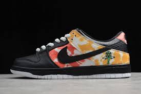2020 Nike Sb Dunk Low Raygun Tie Dye Black Orange Flash Bq6832 001 In 2020 Nike Sb Dunks Nike Sb Nike