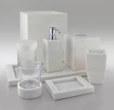 It's a quick and easy way to give your bathroom an organized, uniform look. Modern White Bath Accessories Novocom Top