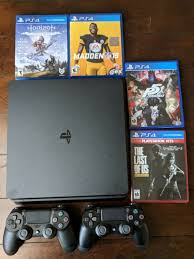 Sony Playstation 4 Slim 1tb Black Gaming Console 4 Games Persona 5 Last Of Us Gaming Console Playstation 4 Sony Playstation