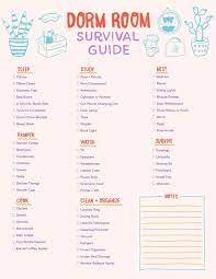 Print This Dorm Room Checklist To Survive College Dorm Room Checklist College Dorm Checklist Dorm Checklist