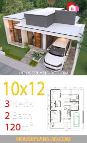 House Design 10x12 With 3 Bedrooms Terrace Roof House Plans 3d House Plans Modern House Plans Small House Design Plans