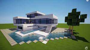 Modern House For Minecraft Pe Download Minecraft Modern Minecraft Modern House Blueprints Minecraft Houses Blueprints