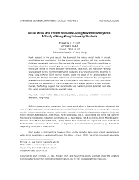 Pdf Social Media And Protest Attitudes During Movement Abeyance A Study Of Hong Kong University Students