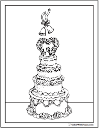 Download wedding cake stock photos. 20 Cake Coloring Pages Customize Pdf Printables