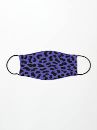 Leopardmuster In Blau Cheetah Design Leo Geschenk Burlesque Pinup Rock N Roll Maske Fur Kinder Von Madandmean Masken Kinder Leopardenmuster Masken