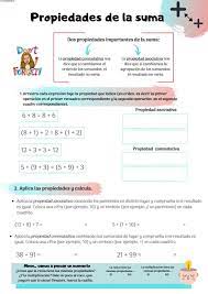 Propiedades de la suma worksheet | Live Worksheets