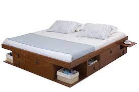This king size bed with 2 storage drawers comes with a classic button tufted design. Memomad Bali Storage Platform Bed King Size Caramel Memomad Store
