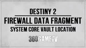 Destiny 2 Firewall Data Fragment Quest System Core Vault Location K1 Revelation Lost Sector Youtube