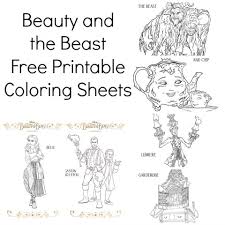 Printable coloring pages of belle, beast, mrs. Disney S New Beauty And The Beast Free Printable Coloring Sheets Twincitieskidsclub Com