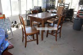 vintage porcelain kitchen table & 4 chairs