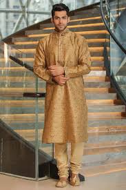 brown classic kurta set