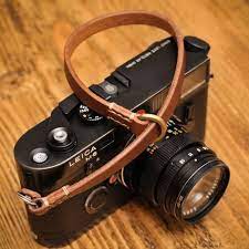 Thick Brown Leather Camera Wrist Strap For The Minimalist Shooter With Linen Stitching Camera Wrist Strap Leather Camera Strap Camera Leather