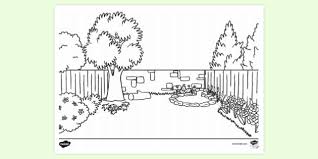 Gardens are full of vegetables, flowers, insects, butterflies, even gnomes and fairies. Printable Garden Colouring Page Primary Resources