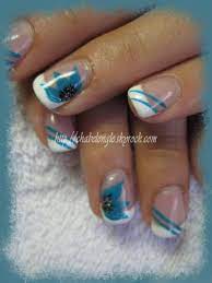 Elegant gel nail art designs 2018. Flora Tout De Bleu Turquoise La Pose D Ongle En Gel