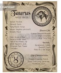 Birth Order Characteristics Chart Pdf Zodiac 12 Signs Printable Book Of Shadows Pdf Pages Wicca Etsy Book Of Shadows Witch Books Zodiac Book