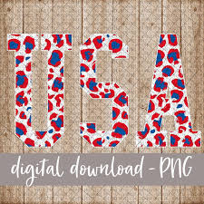 Leopard Usa Png Patriotic File Patriotic Png Leopard Print Etsy In 2021 Screen Printing Print Etsy