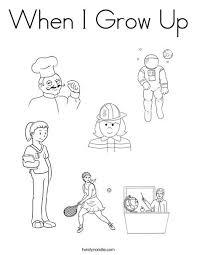 When I Grow Up Coloring Page Twisty Noodle When I Grow Up Coloring Pages Coloring Books