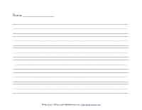 This writing prompt helps students focus on specific detail writing while expanding their vocabulary—two important components of creative writing. Primary Handwriting Paper All Kids Network