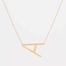 Extra Large Sideways Initial Necklace Alexis Schitt S Creek In 2021 Sideways Initial Necklace Initial Necklace Necklace