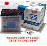 AKI ACCU MOTOR GM5Z-3B GS ASTRA PREMIUM KIT 12V 5AH 10/HR SUPRA MIO SMASH  GRAND