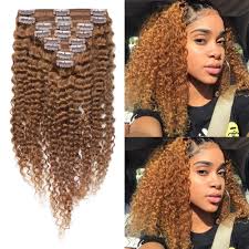 Get extra volume for kinky curly hair or switch it up with a natural straight coarse or yaki style. Amazon Com Afro Kinky Curly Clip In Human Hair Extensions Thick Double Weft Brazilian Virgin Hair Full Head 8 Pcs 18 Clips Kinkys Curly Clip Ins For African American Black Women 30