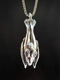 Bat Necklace Bat Charm Silver Hanging Bat Necklace Sleeping Etsy Black Hills Gold Jewelry Modern Silver Jewelry Silver Jewelry Fashion