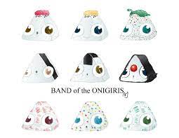 Band Of The Onigirs Collection Is 1 1 Nft You Can See All 9 Characters Smiling Face With Open Mouth And Tightly Closed Eyes Nftart In 2021 Band Character Blockchain