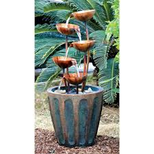 Copper Falls Cascading Garden Fountain Garden Fountains Com Water Fountains Outdoor Solar Water Fountain Garden Fountain