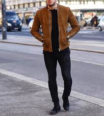 Men Tan Brown Fashion Suede Jacket Men Biker Style Casual Fashion Jacket Mens Winter Fashion Mens Fashion Edgy Hipster Mens Fashion