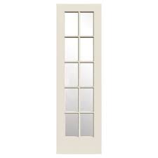24 In X 80 In Primed 10 Lite French Solid Core Smooth Clear Glass Interior Slab Door Slab Door Interior Closet Doors Glass Doors Interior