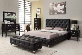 Elegant Italian Bedroom Furniture Set Black White Theme 3827 Interior Design Bedroom Furniture Design Upholstered Bedroom Set Black Bedroom Furniture Set