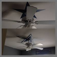 I Did This For My Son S Room A Dallas Cowboys Star Above The Ceiling Fan As A Focal Point Aj Cowboy Home Decor Dallas Cowboys Star Dallas Cowboys Baby