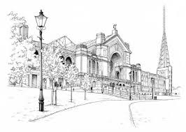 Alexandra Palace London Giclee Print London Wall Art Alexandra Palace Line Drawing