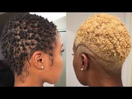 Sleek black hair is striking and gorgeous—but it can be difficult to lighten if you decide you want to switch up your look. African American Short Blonde Natural Hair Hairstyle Directory