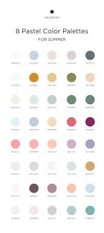 8 Pastel Color Palettes For Summer Tadmint Pastel Colour Palette Pantone Colour Palettes Aesthetic Colors