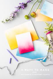 For even more great card making ideas and techniques, see the tutorials in greeting card class 2 and card making projects in the greeting card ideas roundup. Make This 5 Diy Ways To Embellish Notecards And Greeting Cards For Spring Paper And Stitch