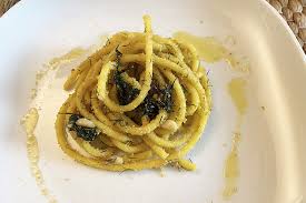 Elenco delle ricette gastronomiche con l'ingrediente base il finocchietto selvatico. Bucatini Alla Siciliana Con Finocchietto Selvatico