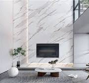 Calacatta Gold Lux Sintered Stone Modern Living Room Wall from China -  StoneContact.com