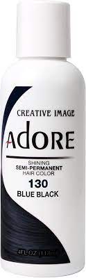 While many other brands of hair dye at this price range turn out to be dangerous for your hair, the adore product is totally opposite. Adore Shiny Semi Permanent Hair Colour 130 Blue Black Amazon De Beauty