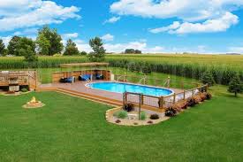 Pool Deck Ideen Full Deck Backyard Pool Landscaping Swimming Pool Decks Best Above Ground Pool