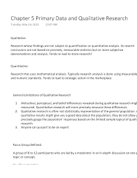 It is formed from a deductive approach where emphasis is placed on the testing of theory. Mktg 470 Chapter 5 Studocu